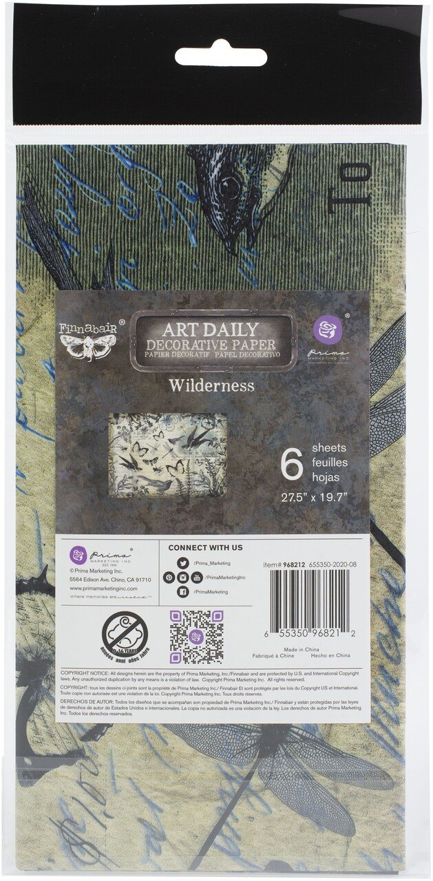 Finnabair Art Daily Tissue Paper 27.5"X19.7" 6/Pkg-Wilderness